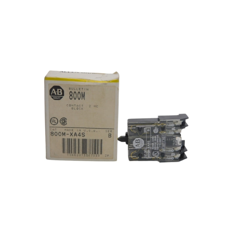 ALLEN BRADLEY 800M-XA4S SER. B 300VAC (BK/YL) NSMP