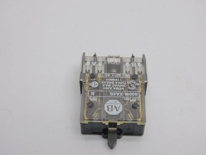 ALLEN BRADLEY 800M-XA4S SER. B 300VAC (BK/YL) NSMP