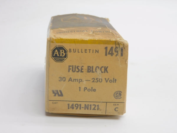 ALLEN BRADLEY 1491-N121 SER. C 250V 30A (BK/YL) NSMP