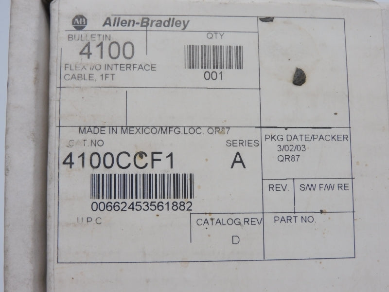 ALLEN BRADLEY 4100-CCF1 SER. A REV. D (WH) NSMP