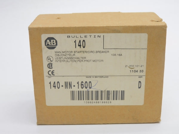 ALLEN BRADLEY 140-MN-1600 SER. D 690V 10-16A (BR/WH) NSMP