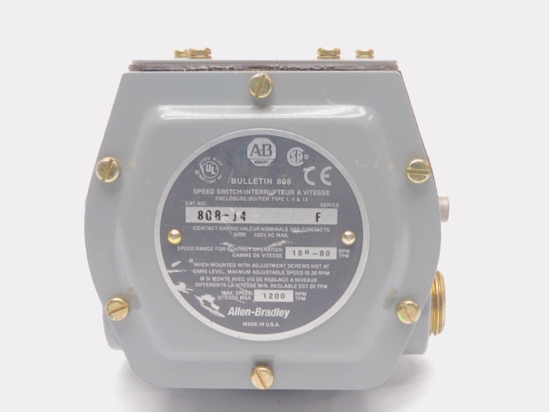 ALLEN BRADLEY 808-J4 SER. F 600VAC NSNP