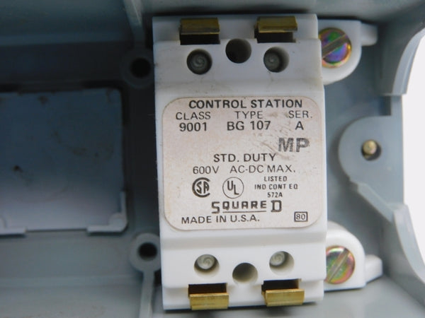 SQUARE D 9001BG107 SER. A 600VAC NSNP