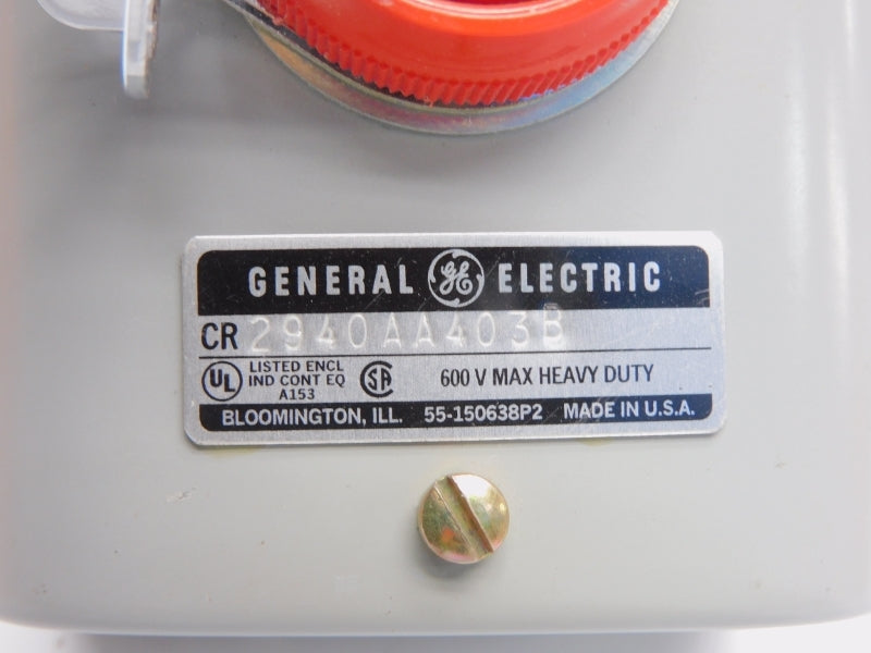GENERAL ELECTRIC CR2940AA403B 600V NSMP
