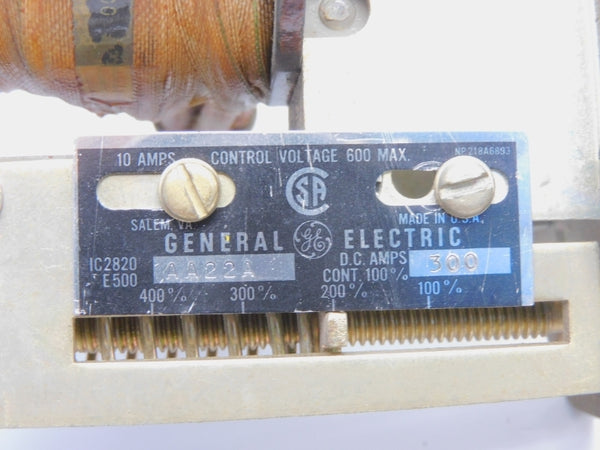 GENERAL ELECTRIC IC2820E500AA22A 600V 300A UNMP
