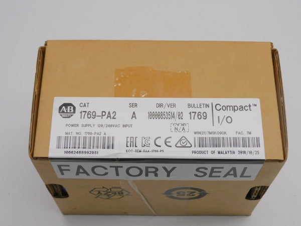 ALLEN BRADLEY 1769-PA2 SER. A VER. 02 120/240VAC DATE: 2016 NSFS