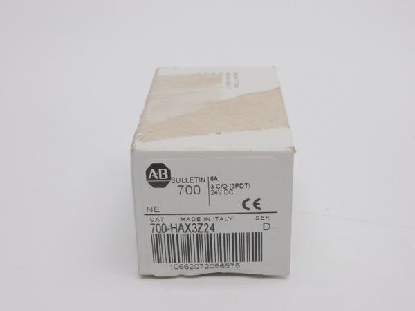 ALLEN BRADLEY 700-HAX3Z24 SER. D 24VDC 6A (WH) NSMP