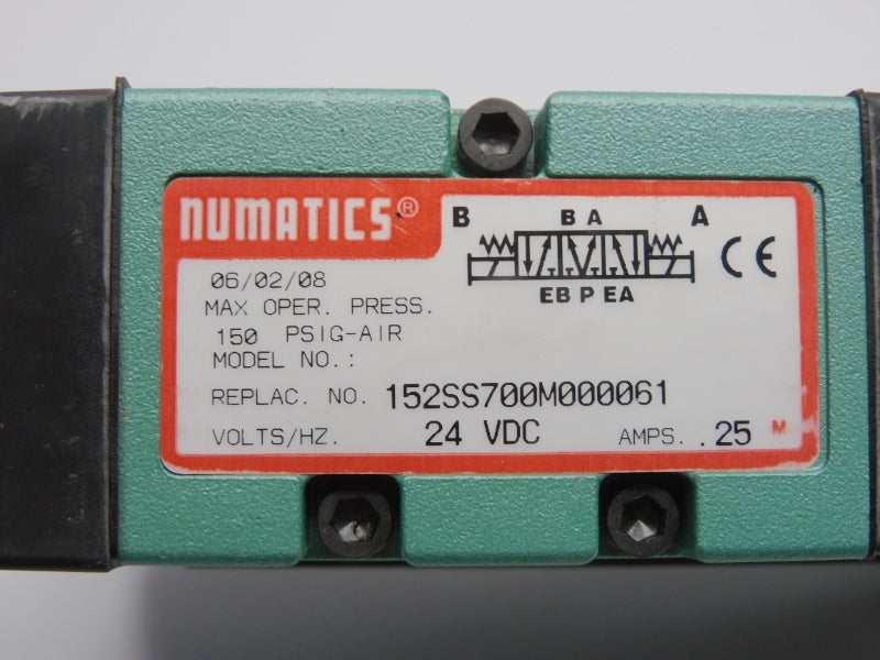NUMATICS 152SS700M000061 24VDC .25A 150PSI NSNP
