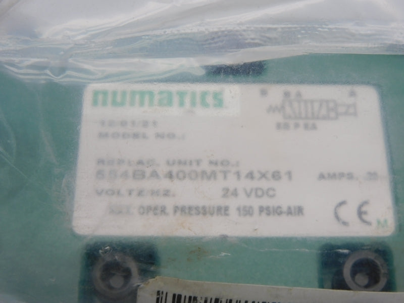 NUMATICS 554BA400MT14X61 24VDC .20A 150PSI NSMP