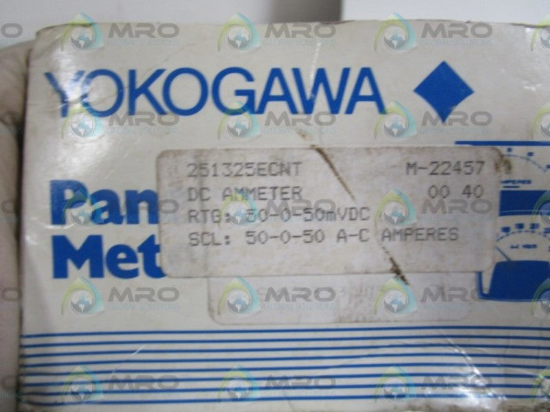 YOKOGAWA DC AMMETER 50-0-50 AC AMPS 251325ECNT NSMP