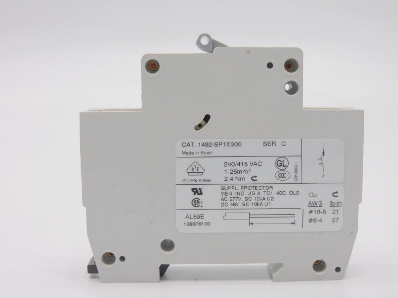 ALLEN BRADLEY 1492-SP1B300 SER. C 277VAC 30A (PKG OF 2) NSMP