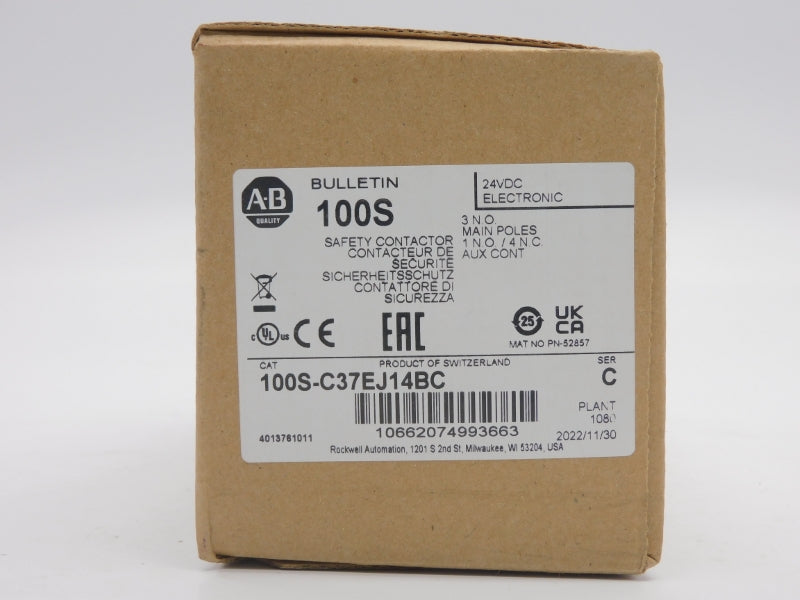 ALLEN BRADLEY 100S-C37EJ14BC SER. C 24VDC 65A (BR/WH) NSMP
