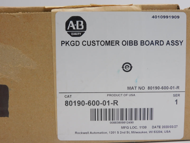 ALLEN BRADLEY 80190-600-01-R SER. 1 (BR/WH) NSMP