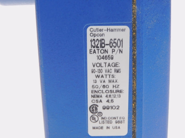 CUTLER-HAMMER 1321B-6501 104659 SER. B1 90-130VAC NSMP