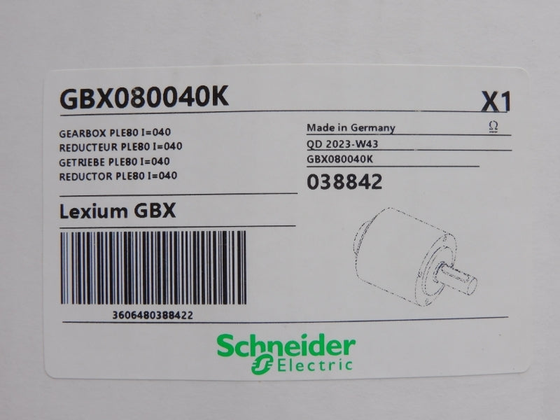 SCHNEIDER ELECTRIC GBX080040K PLE080-040-SSSA3AE-R19 NSMP