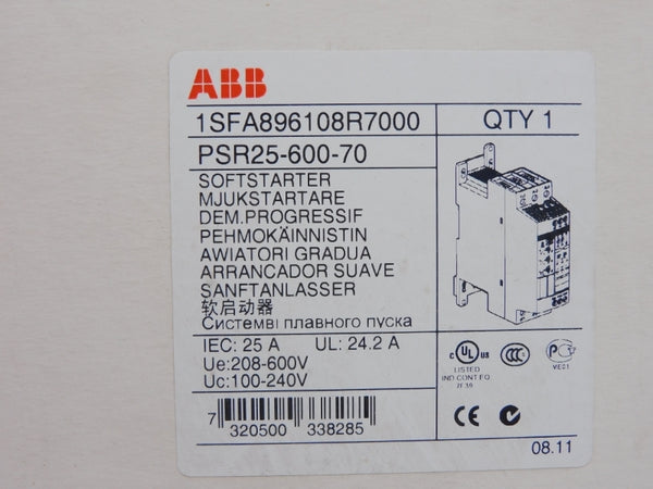 ABB 1SFA896108R700 PSR25-600-70 208-600V 24.2A NSMP
