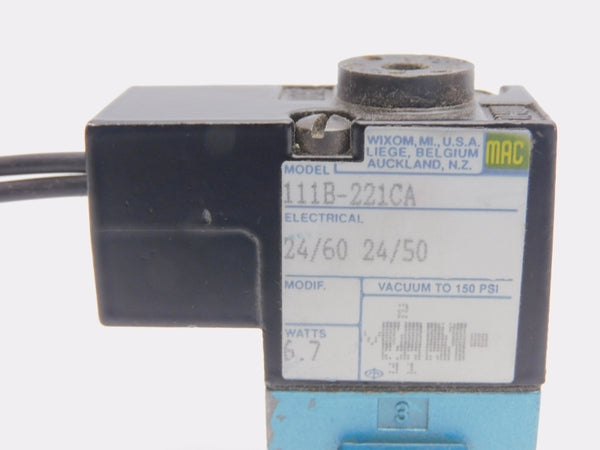MAC 111B-221CA 24V 150PSI UNMP