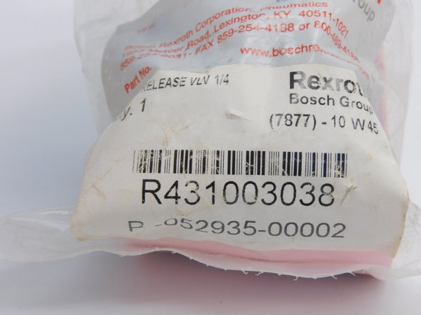 REXROTH P-052935-00002 R431003038 1/4" NSMP