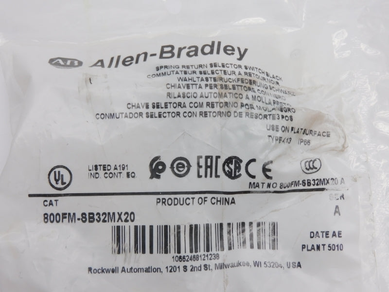 ALLEN BRADLEY 800FM-SB32MX20 SER. A NSMP