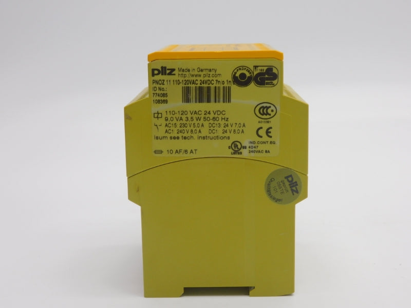 PILZ PNOZ11-110-120VAC-24VDC-7N/O-1N/C 774085 110-120VAC 8.0A UNMP