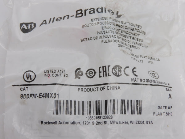 ALLEN BRADLEY 800FM-E4MX01 SER. A NSMP