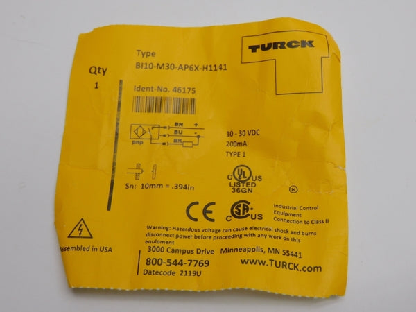 TURCK BI10-M30-AP6X-H1141 46175 10-30VDC NSNP