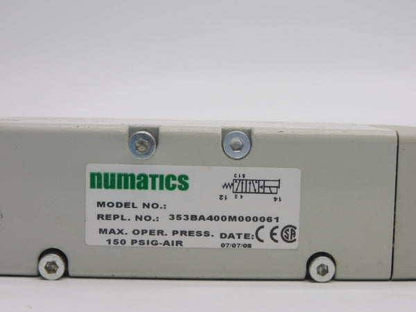 NUMATICS 353BA400M000061 24VDC 150PSI NSNP
