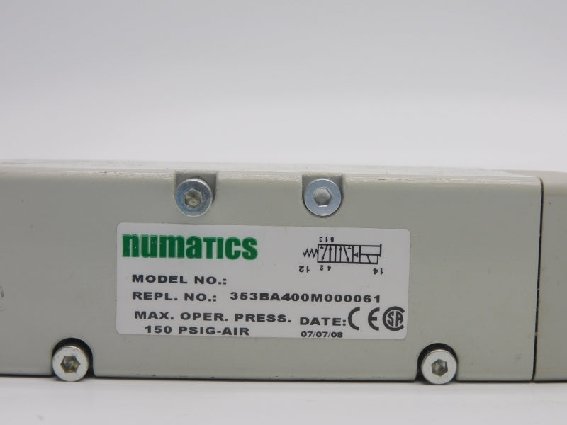 NUMATICS 353BA400M000061 24VDC 150PSI NSNP