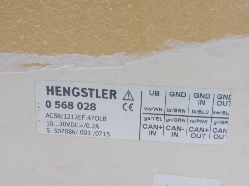 HENGSTLER AC58/1212EF.47OLB 0568028 10-30VDC 0.2A NSMP