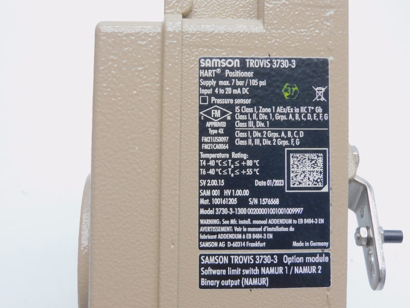 SAMSON 3730-3 F/W 2.00.15 105PSI NSMP