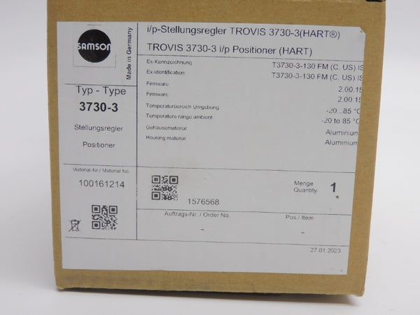 SAMSON 3730-3 F/W 2.00.15 105PSI NSMP