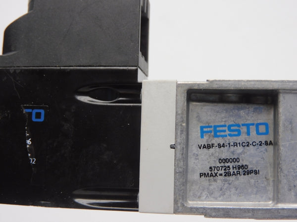 FESTO VABF-S4-1-R1C2-C-2-SA 570725 29PSI UNMP