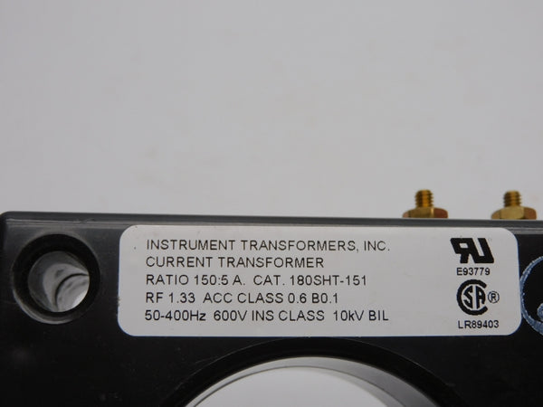 INSTRUMENT TRANSFORMERS 180SHT-151 600V NSNP