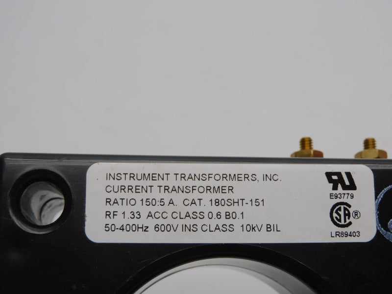 INSTRUMENT TRANSFORMERS 180SHT-151 600V NSNP