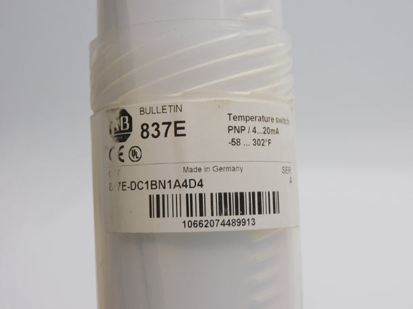 ALLEN BRADLEY 837E-DC1BN1A4D4 SER. A 12-30VDC NSMP