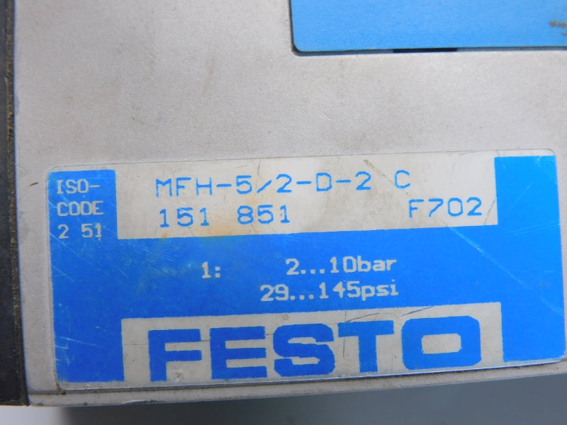 FESTO MFH-5/2-D-2C 151851 29-145PSI UNMP