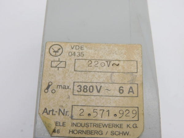 SCHIELE INDUSTRIEWERKE 2.571.929 220V 6A 3-60SEC UNMP
