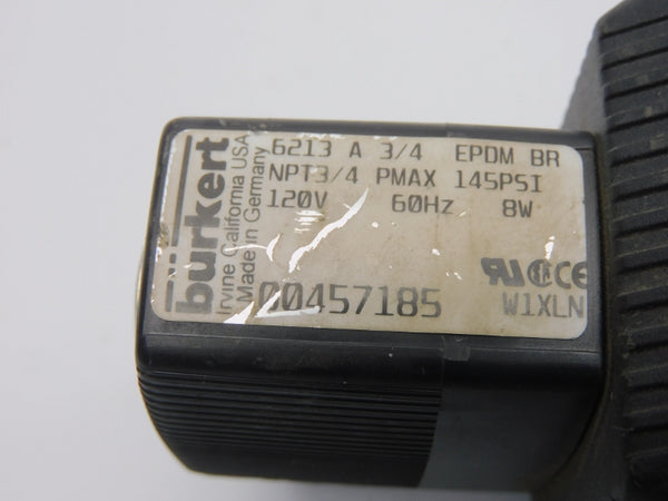 BURKERT 6213A-3/4-EPDMBR 00457185 120V 145PSI 3/4" UNMP