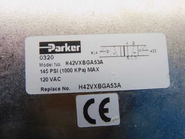 PARKER H42VXBGA53A 120VAC 145PSI NSNP