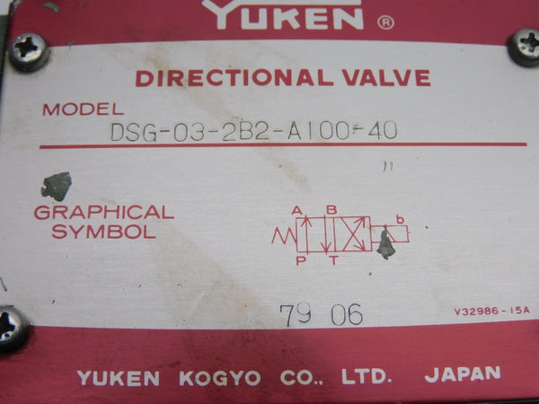 YUKEN DSG-03-2B2-A100-40 NSNP