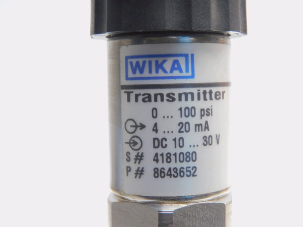 WIKA 8643652 10-30VDC 0-100PSI NSMP