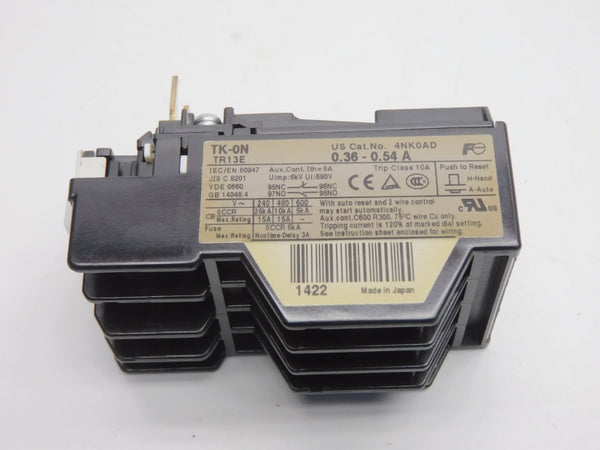 FUJI ELECTRIC TK-0N 4NK0AD 690V 0.36-0.54A NSMP