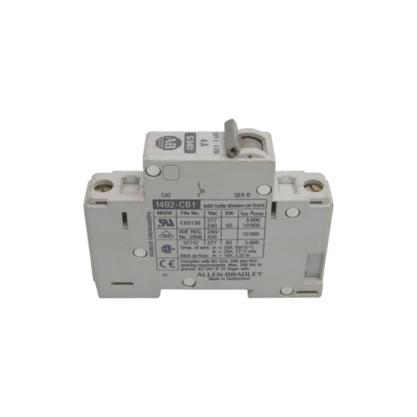 ALLEN BRADLEY 1492-CB1G040 SER. B 277VAC 4A UNMP