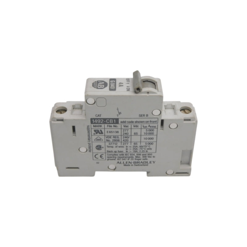 ALLEN BRADLEY 1492-CB1G040 SER. B 277VAC 4A UNMP