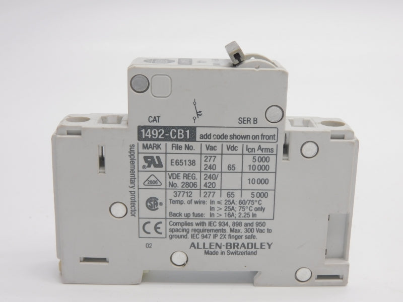 ALLEN BRADLEY 1492-CB1G040 SER. B 277VAC 4A UNMP