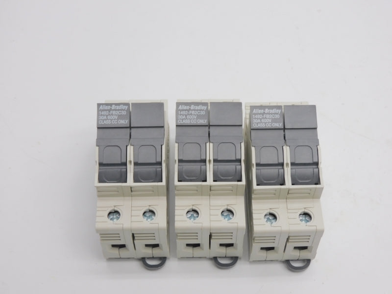 ALLEN BRADLEY 1492-FB2C30 SER. B 600V 30A (PKG OF 3) (BR/WH) NSMP