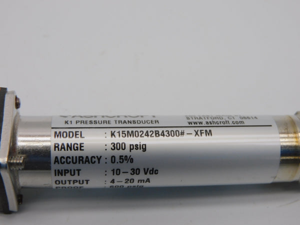 ASHCROFT K15M0242B4300#XFM 10-30VDC 300PSI NSMP
