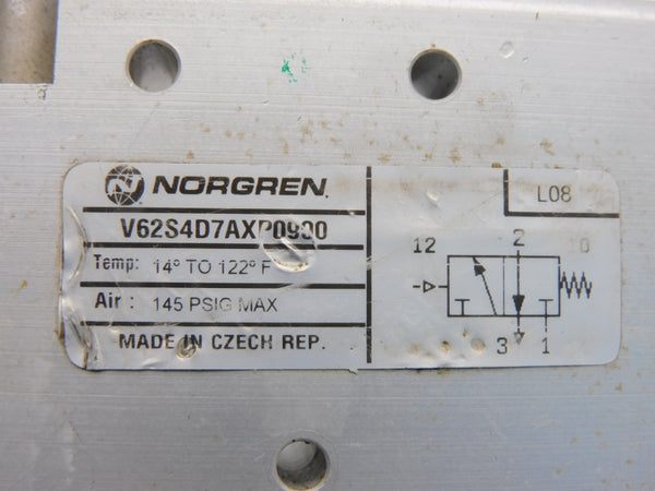 NORGREN V62S4D7AXP0900 145PSI UNMP