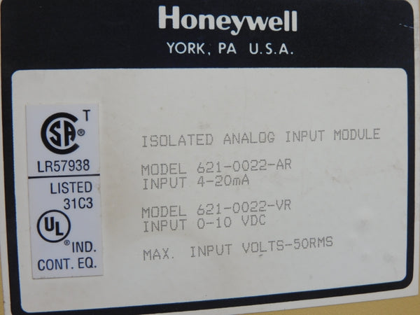 HONEYWELL 621-0022R VER. 1.0 UNMP