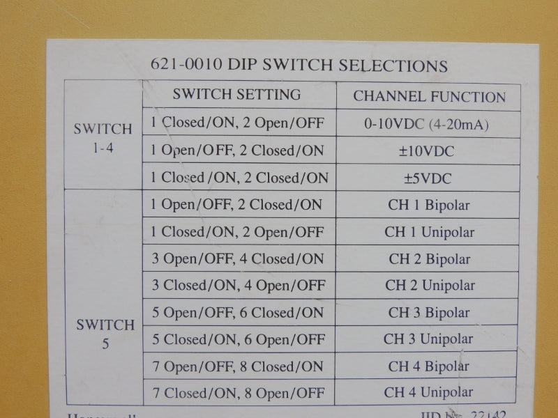 HONEYWELL 6210010R UNMP